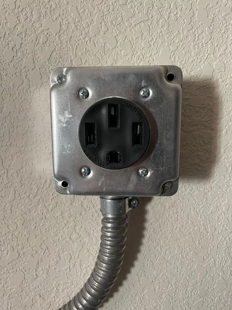 NEMA 14-50 outlet installed for Electrical Panel Upgrade in Empire